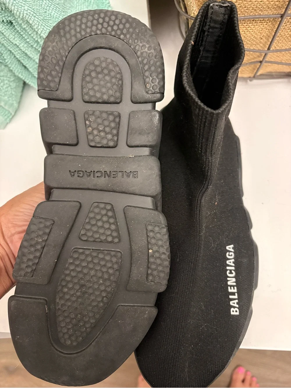 Balenciaga Black Knit Sock Sneakers